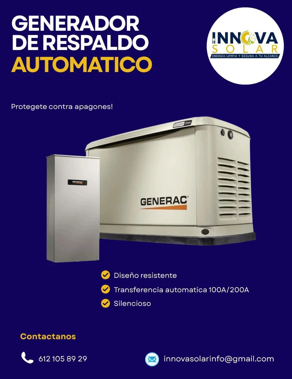 Generador de respaldo automático
